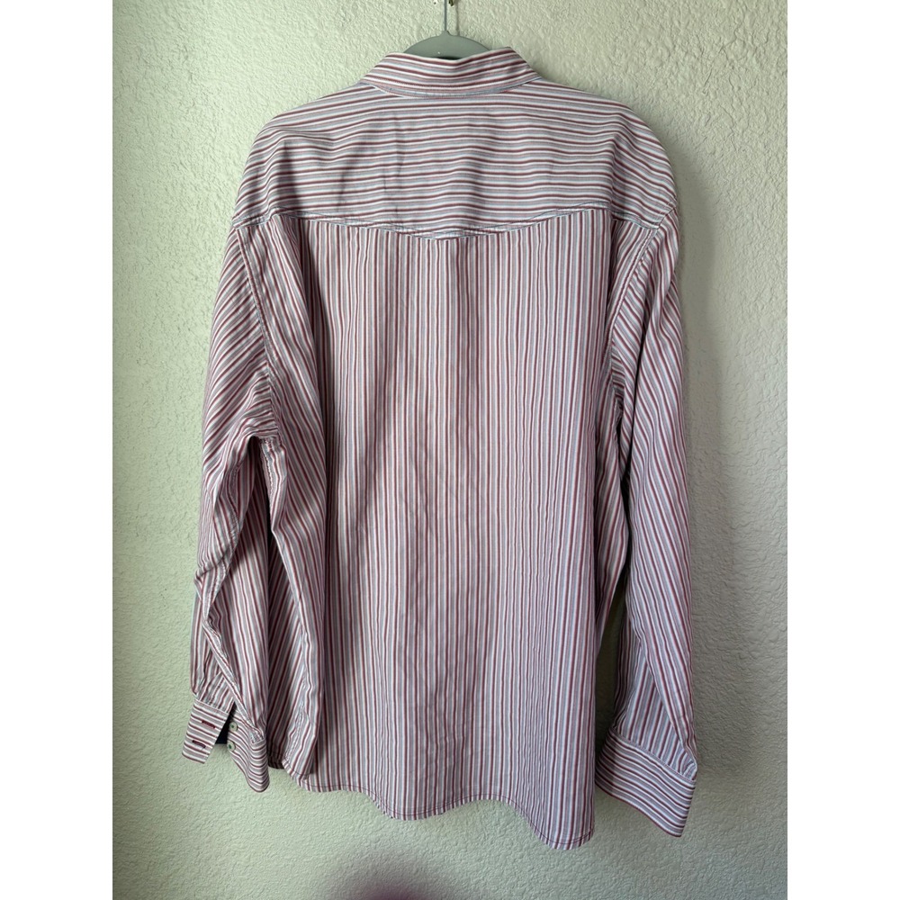 Tommy Bahama Jeans Mens XXL Red White Blue Striped Cotton Button Down Shirt - Picture 3 of 4